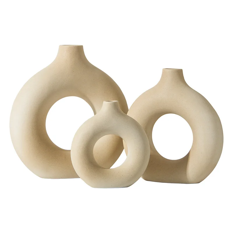 New Arrival Clay Porcelain European Custom Handmade Classic Flower Vase For Wedding Centerpieces