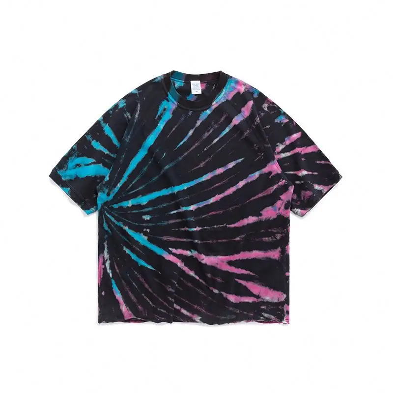 Casual T Shirt Tie Dye For Mens Custom Logo
