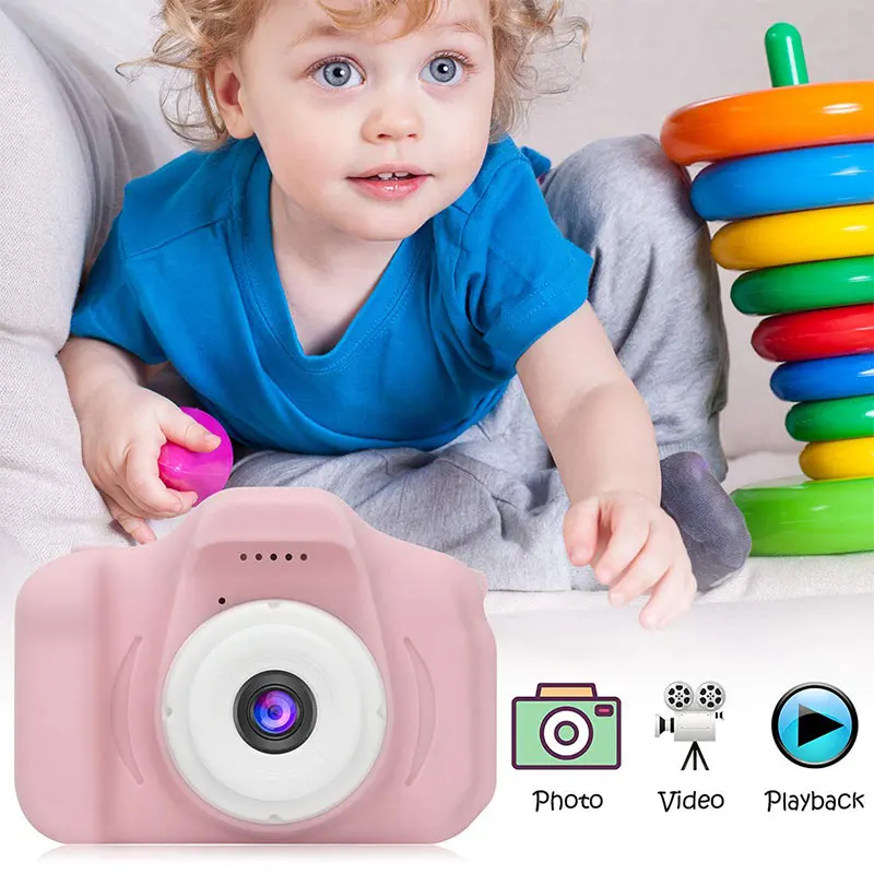 2.0 Inch kids Digital HD camera mini camera silicon soft cover portable video camera creative for kids gifts