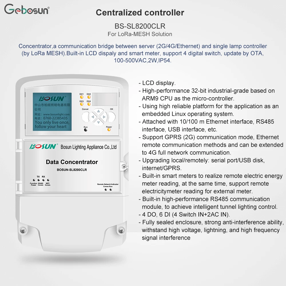 LAP Smart Lighting Street Light Centralized Controller for LoRa-MESH Solution