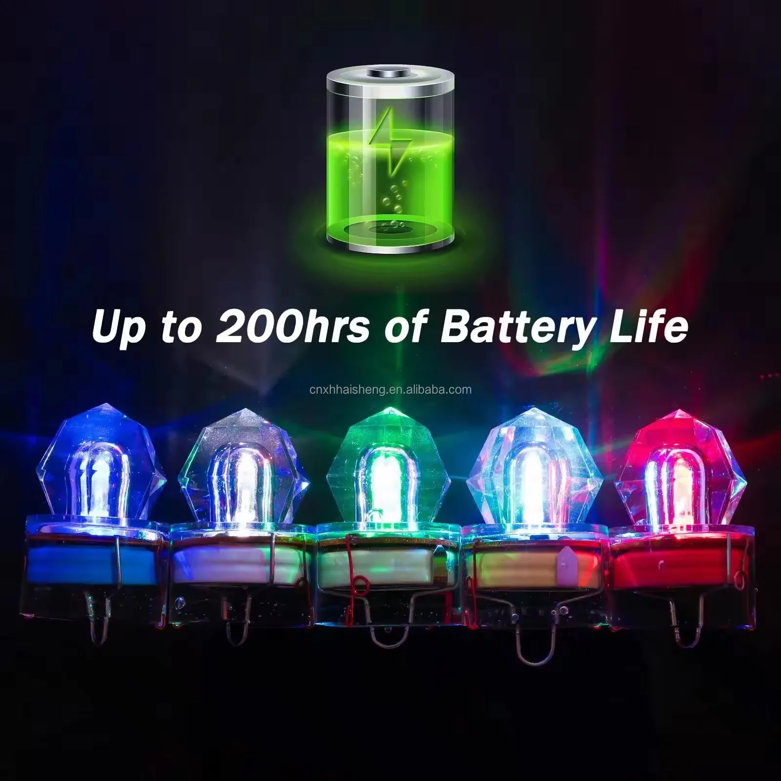LED Deep Drop Underwater Fishing Flashing Light Mini Multi-Color Bait Light Super Bright Fish Attracting Light Waterproof