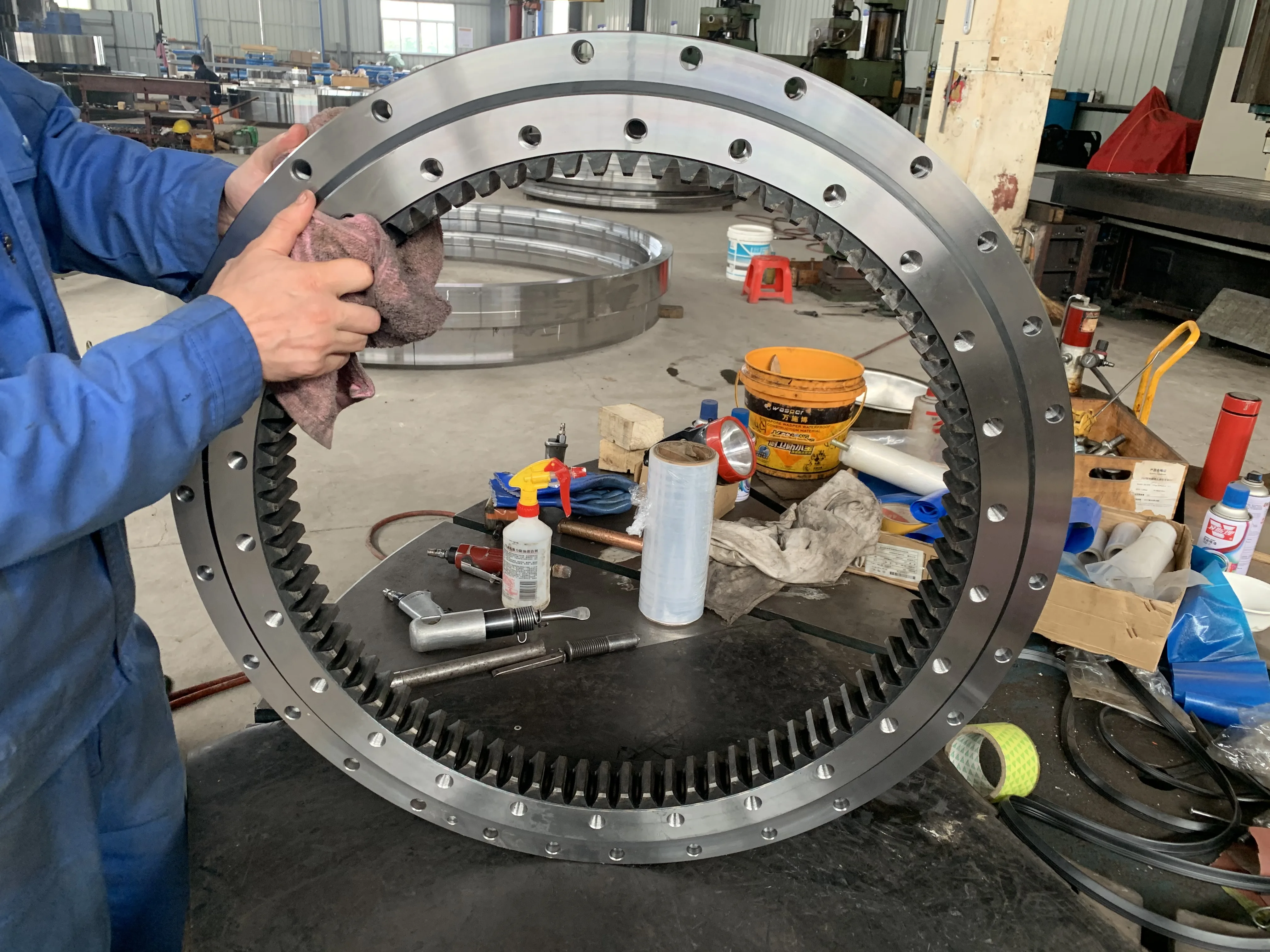 RK250-2 hydraulic pump excavator Industrial rings Large ball machine gears Mechanical Arm 07067300 turntable bearing