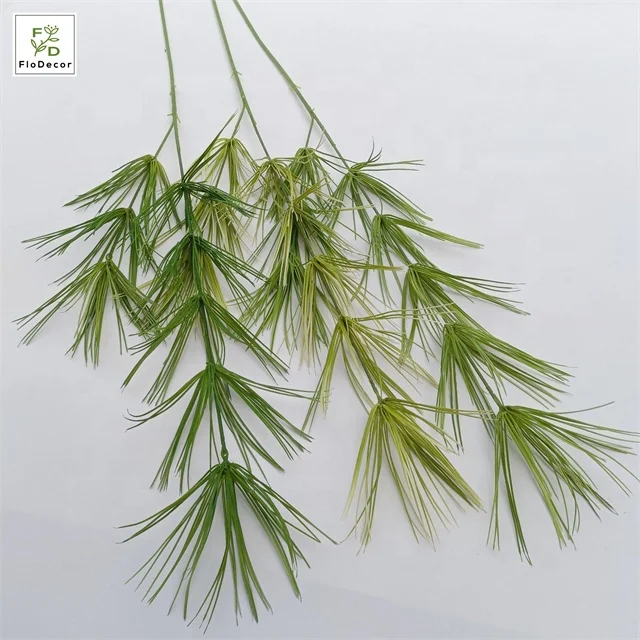Wholesale Artificial Fern Greenery Leaves Plastic Green Plants Bamboo Leaves For Wedding Party Home Hotel Decoration