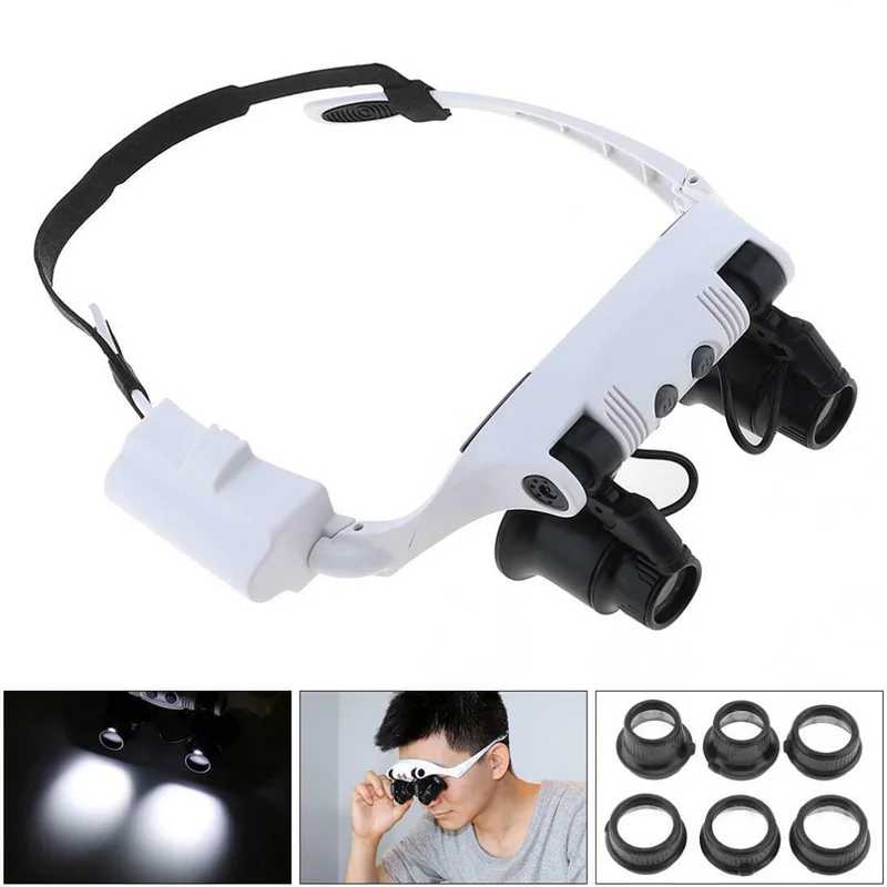 
10x 15x 20x 25x light head magnifying glass 