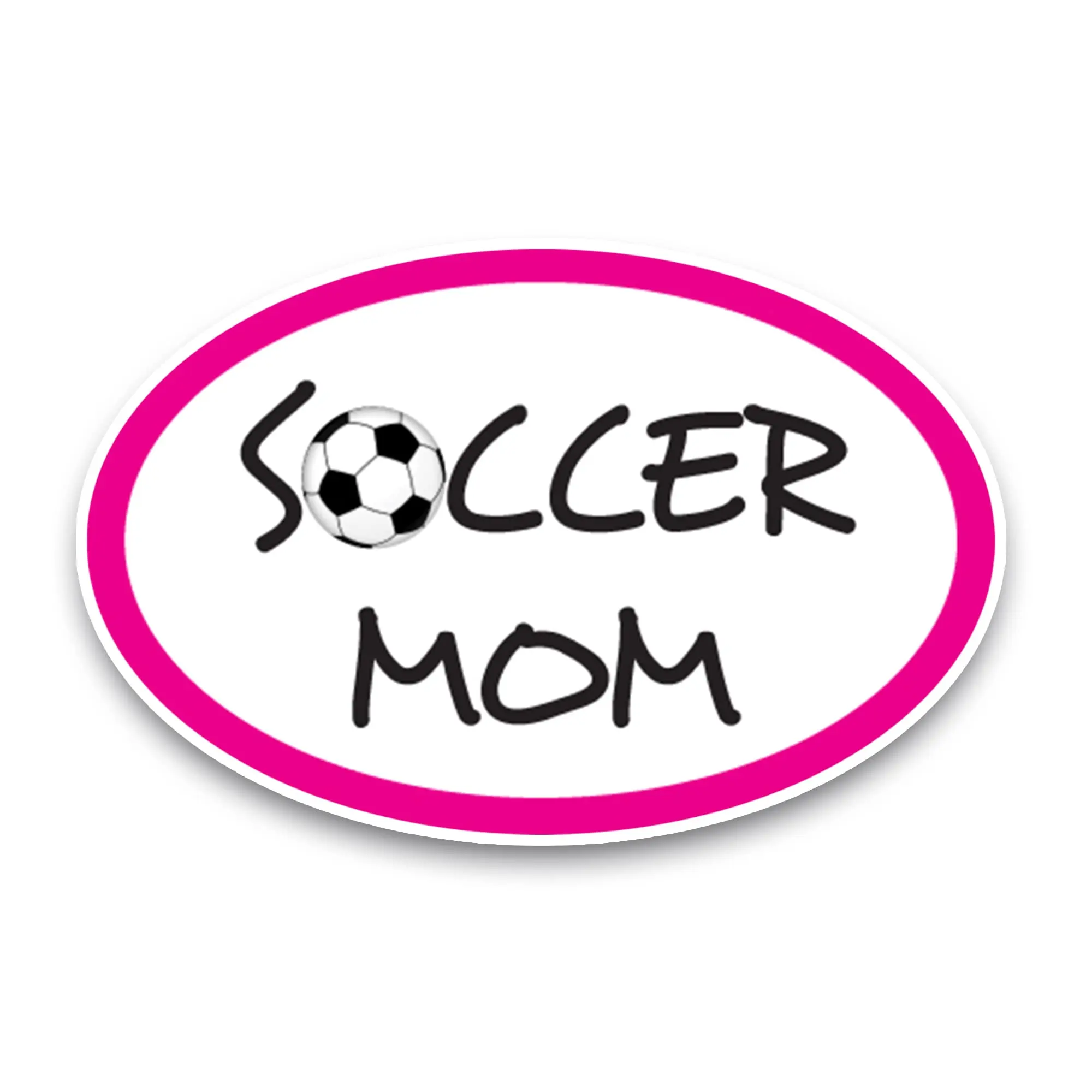 custom round soccer mom oval shaped magnets die cut
