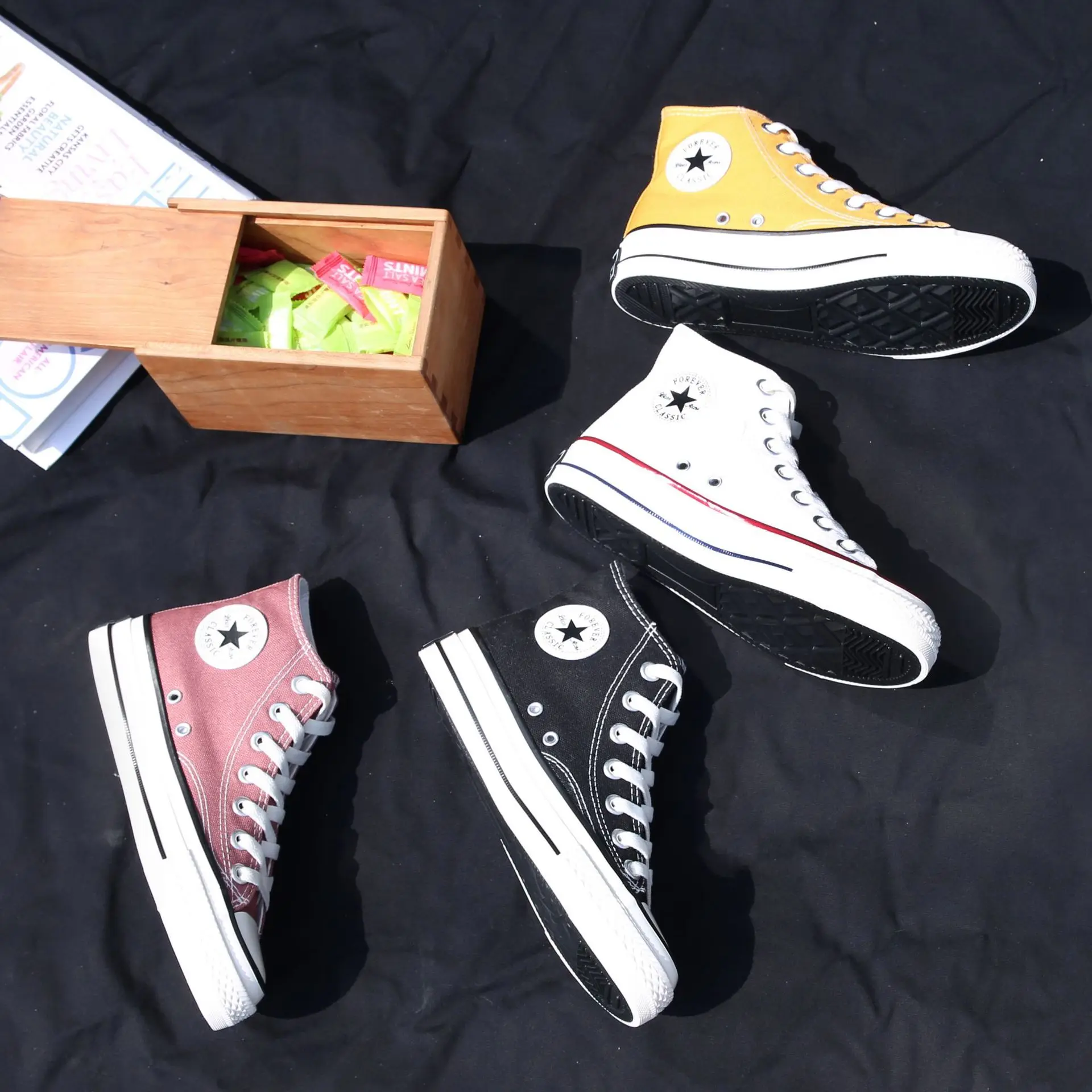 
Stylish Breathable Cheapest Custom Plain White Canvas Shoes Women Canvas Sneaker Shoes High Top Canvas Shoes 