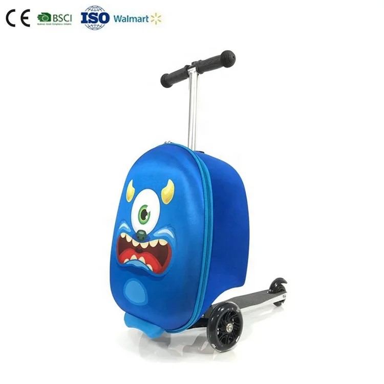 3D maleta de viaje kids suitcase and children airport  luggage mochilas scooter