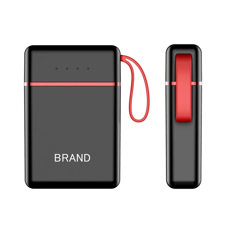2021 portable pocket dual usb 10000mah polymer battery mobile power bank 5v 2a for