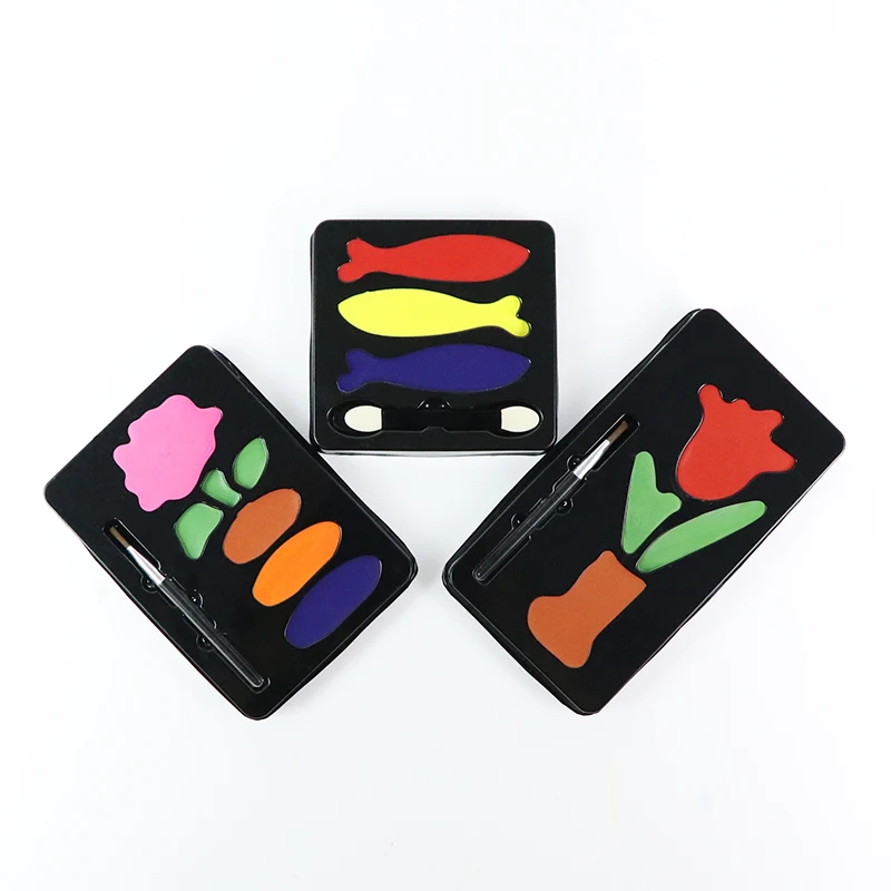 GP wholesale makeup 12 color washable oil based grease face body paint kit for kids diy Christmas Halloween makeup