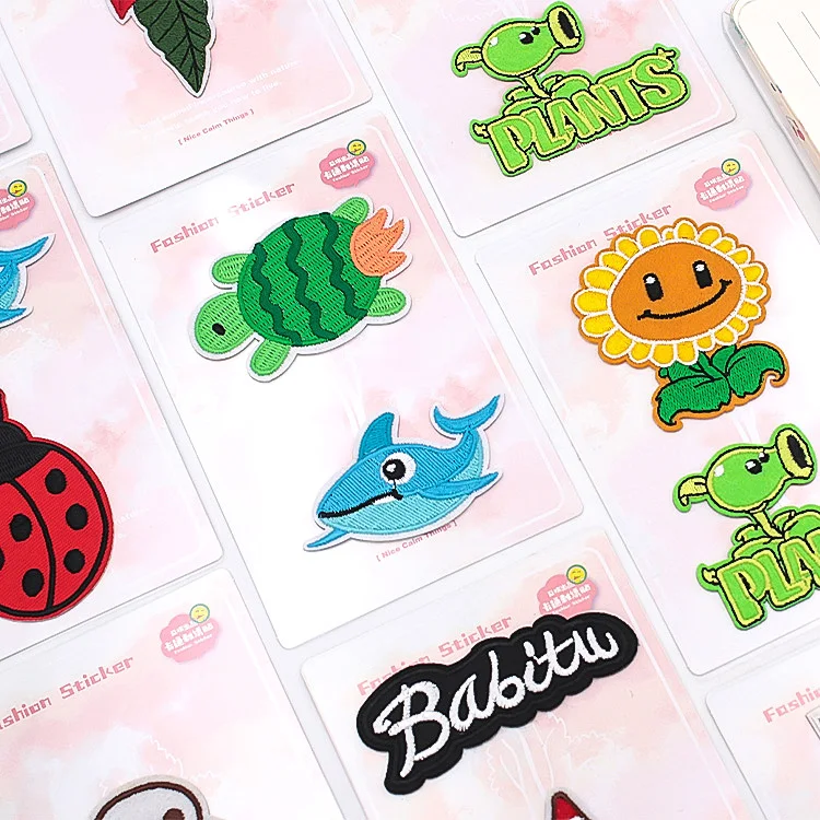 Embroidery Patches Sticker Cute Custom Stickers Pet Waterproof Die-Cut Branding, Decoration Displaying