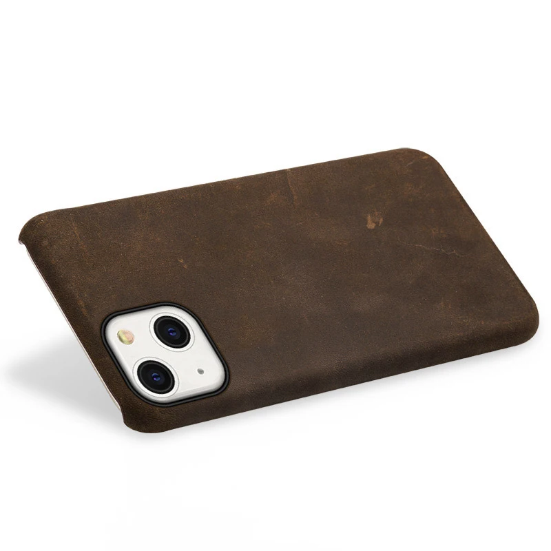 2024 Custom Fit Genuine Leather Phone Case for iPhone 13/14/15 Pro Max Summer Stand Protector for iPhone 14pro and 15Promax