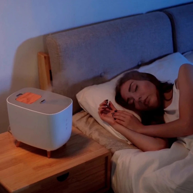 Mist Oil Diffuser Smart Ultrasonic Cool Small Warm Humidifiers Face Room Diffuser Top Filling Heating Essential Humidifier