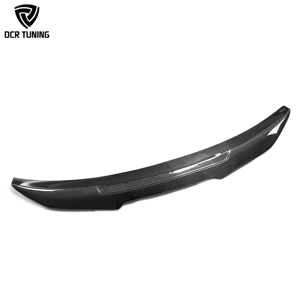 PSM Style S4 B8 B8.5 Real Carbon Trunk Spoiler for Audi Carbon Fiber Rear Spoiler Wing Highkick Duckbill Back Boot Lip 2010-2016