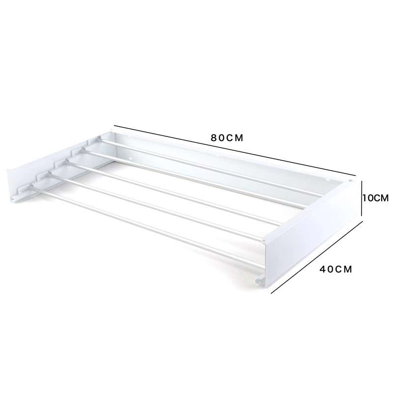 Laundry Drying Rack Collapsible, Wall Mounted Hidden Drying Rack for Laundry Room Wall Compact Clothes Drying Rack