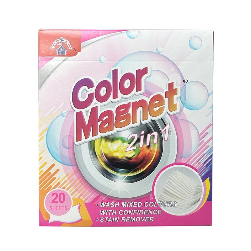 Custom Color Catcher Laundry Sheets Run Remover Non-woven Fabric Color Magnet Absorber for Laundry
