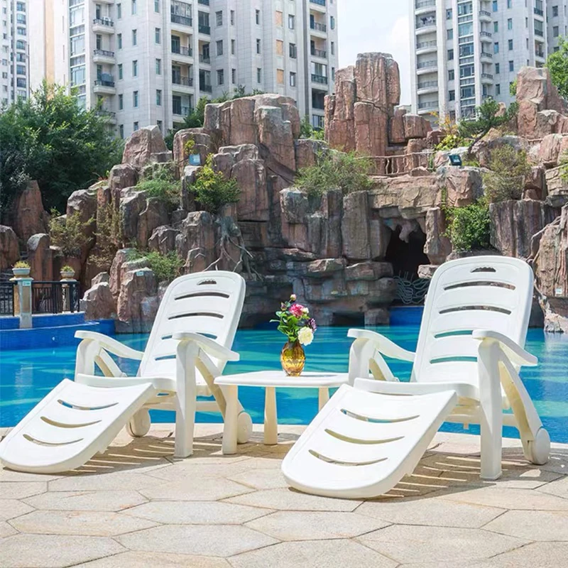 Pikes Outdoor Beach Chair Plastic Material  Swimming Pool Equipments Leisure Furniture Equipments