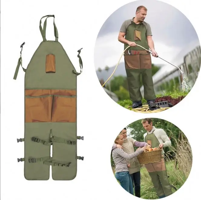 waterproof and anti-fouling Beauty, Hair Salon Apron Adjustable Straps Cross Back Canvas Chef Uniform Hairdressing Apron