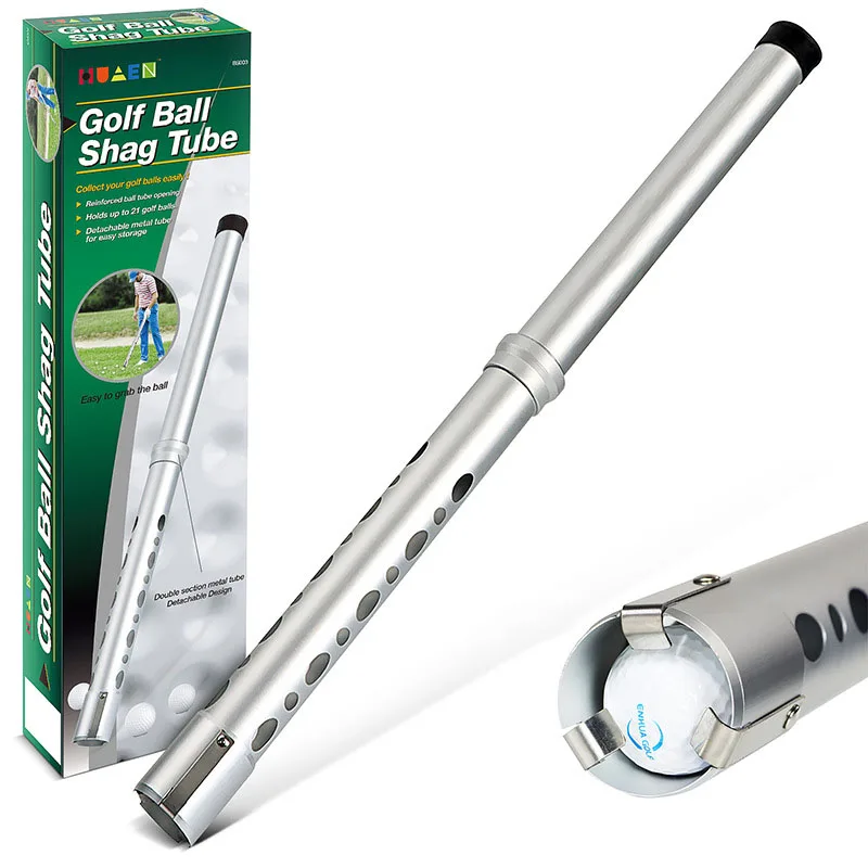 Golf balls packing tube Aluminium Tube Detachable Golf Ball Picker Collector for water and bushes