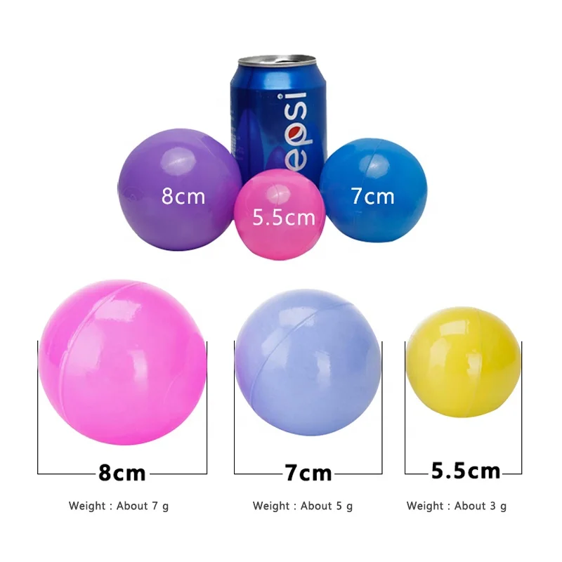 
High Quality Kids Plastic Toy Macaron series color size 5.5cm Baby Water Pool Ocean Wave Ball 