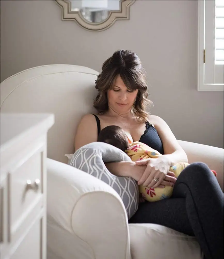 Breastfeeding and bottle feeding pillow and positioner infant baby nursing pillow