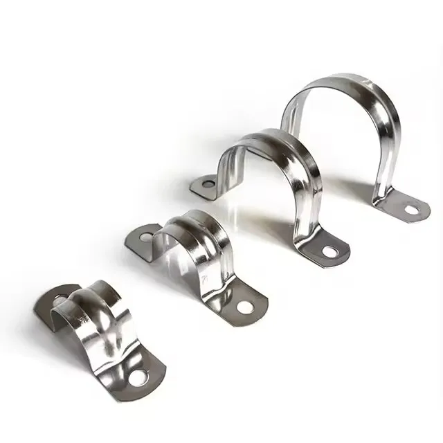 U Type Galvanized Stainless Steel PVC Pipe fitting Saddle Pipe Clamp