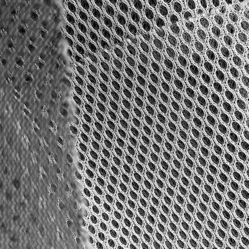 Recycled Free Sample 230Gsm Grey Circular Hole 3D Spacer Air Mesh Fabric For Sports Shoes