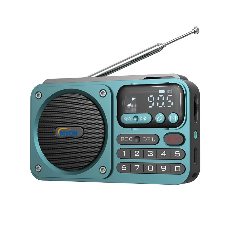 3W Small Portable Rechargeable Woofer Stereo earphone Digital Pocket Home Radio With Bluetooth