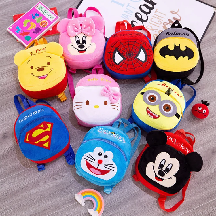 Anime Cartoon Teddy Backpack Kids Cute Girl School Bag Plush Kawaii Designs Choice Plush Backpack For Kids