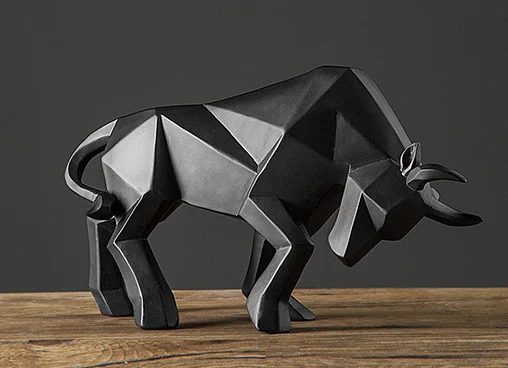 Statue Bull Sculpture Gold Animal Figurines Nordic Decoration Home Decor Tabletop Statues Bulls Figurines Animal Cabinet