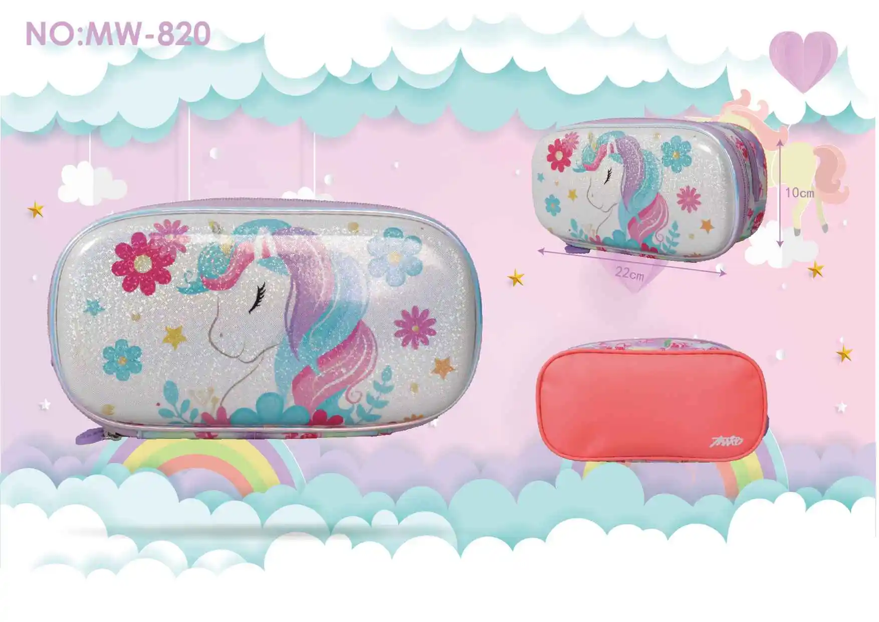 2020 Custom 3d Cartoon Unicorn Cute Girls and Boys Student Children Backpacks Sets Bagpack School Bag Kids with Lunch Bags