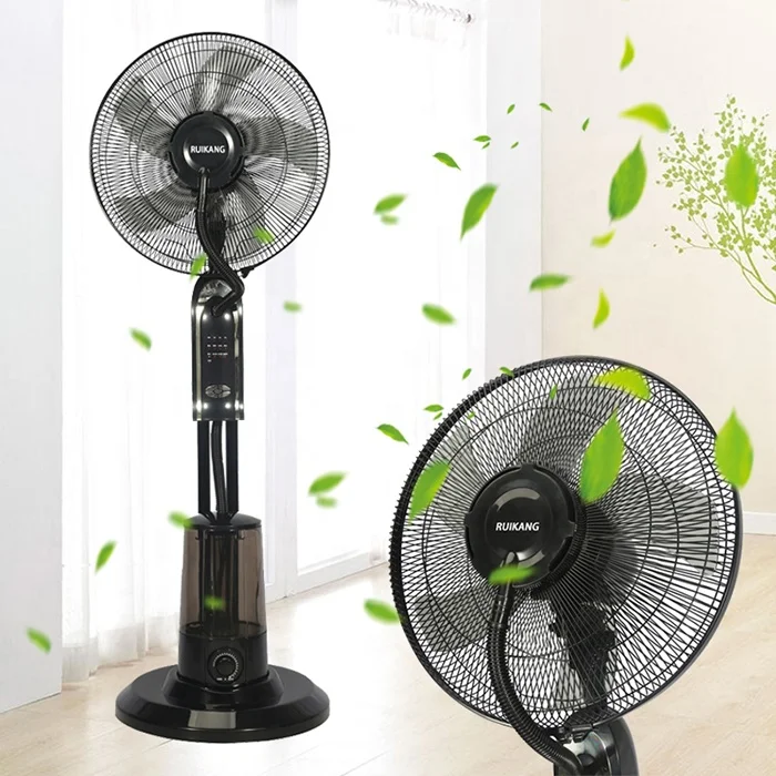 Water Mist OEM Manufacturer 16 Inch  AC Air Humidification Portable Electric Air Spray Cooling Stand Fan