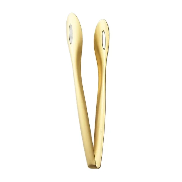 Brass Metal Kitchen Serving Tongs Food Clip Tongs for Home Hotel Restaurant Bar Usage Kitchenware Accessories