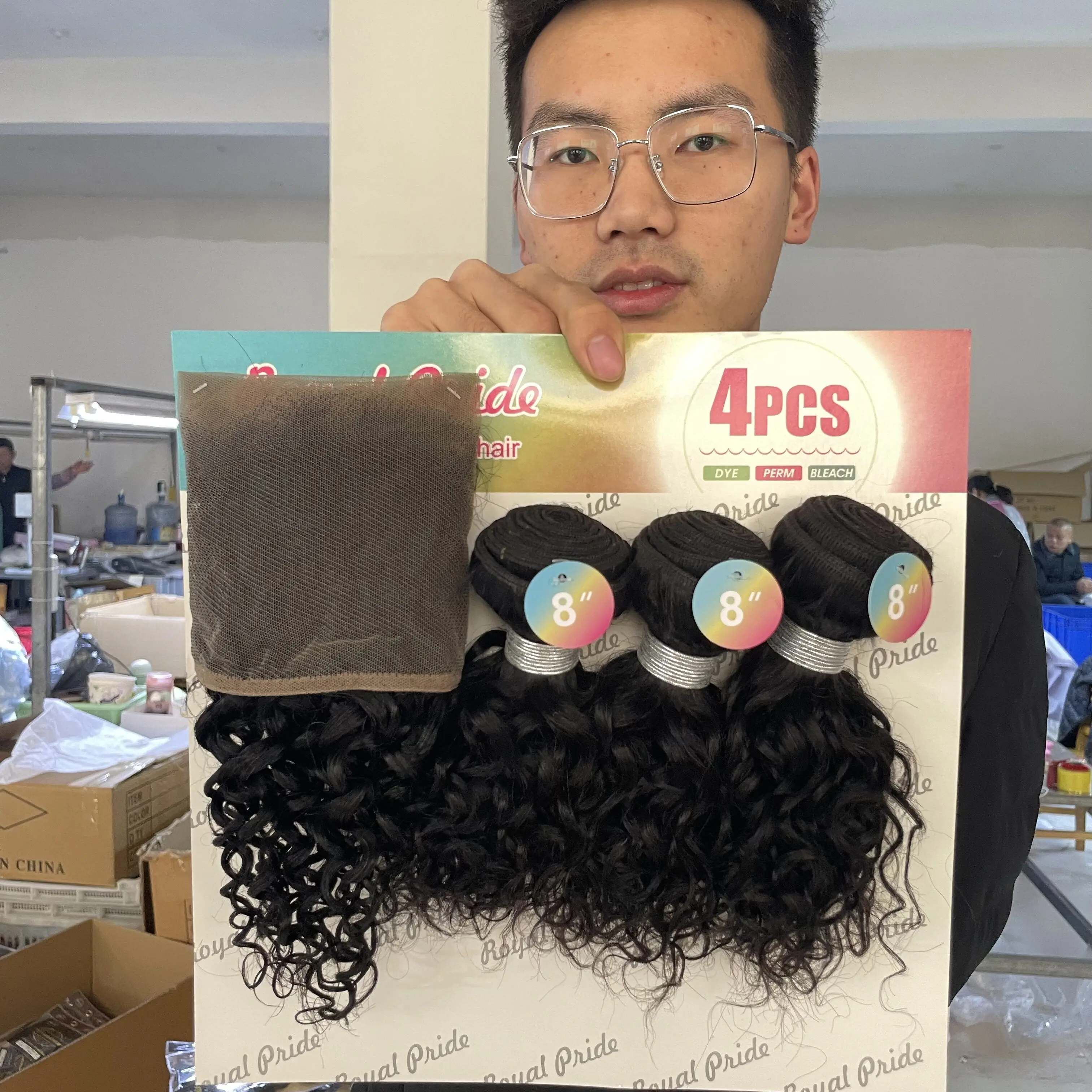 100%human hair Best top quality Straight 16-24 inch in hair weaving weft packet hair extention bundles pack with closure