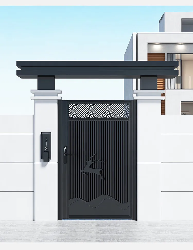 Wholesaler  Aluminium french Fence Gate Automatic Turning Sliding Gate  aluminium wood Electric Gates