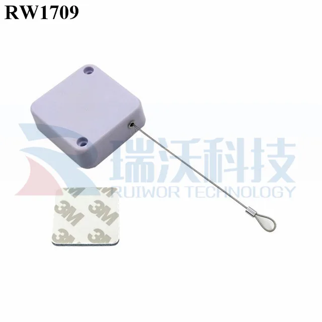 RUIWOR RW1709 Square Spring Return Steel Cable Reel Retractable Plus Size Customizable Fixed Loop End