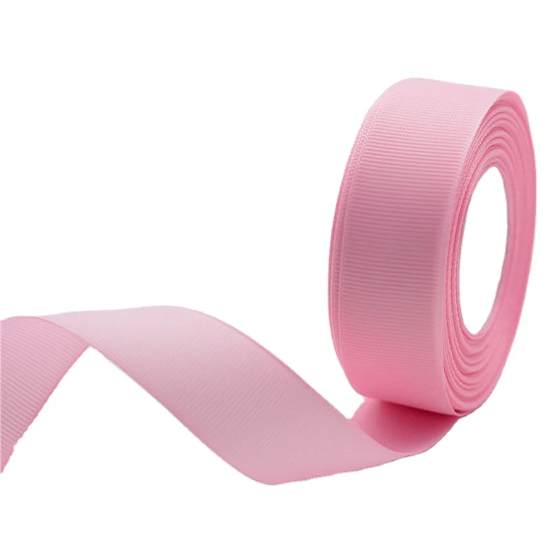China factory wholesale custom gross grain 3-100mm 196 solid color 25mm brand grosgrain ribbon by the rolls
