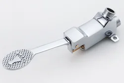 Foot Operated Tap for Food Industry or Hospital Brass Material Chrome Plated Pedal Control Faucet