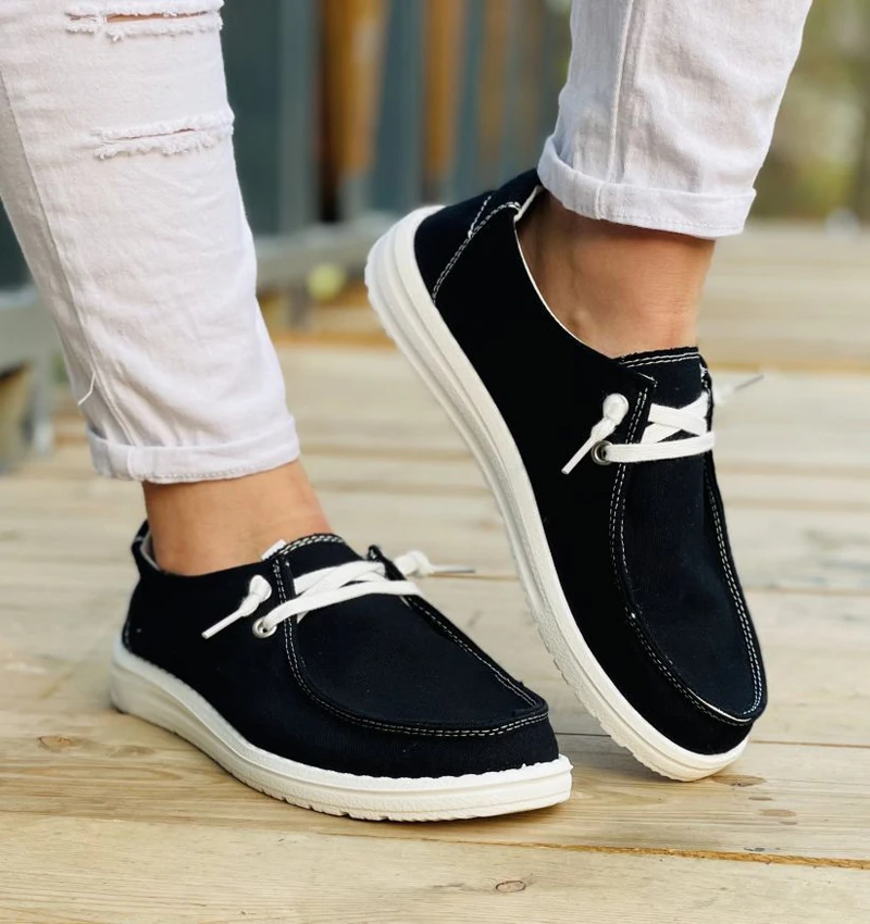 Wholesale 25 Styles Women Casual Canvas Shoes Boat Shoes Sneakers Slip On Flat Shoes