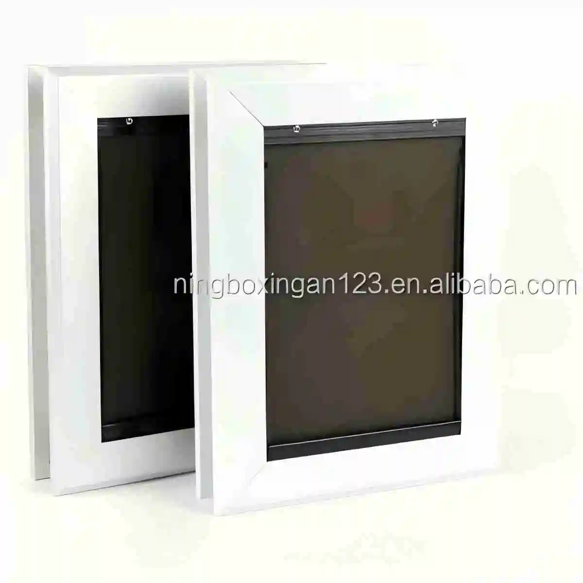 Automatic 2-Flap Durable Pet Door for Wall, Steel Frame and Aluminum Lock Double Flap Dog Door and Cat Door(Pets Up to 100 Lb)