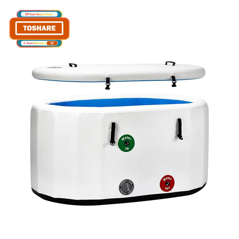 TOSHARE 2024 Custom Cold Plunge Tub OEM ODM Ice Bath Barrel with Chiller Therapeutic Ice Bucket