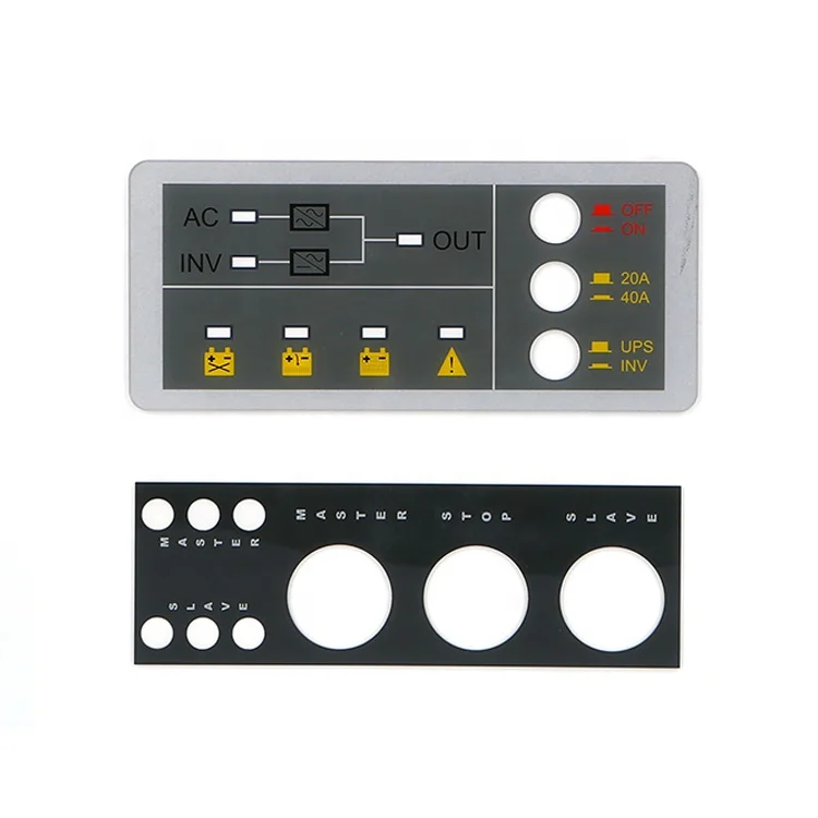 OEM Design PET/Polycarbonate/PMMA Waterproof Decals Nameplates Graphic Overlays Membrane Switch Panel Sticker