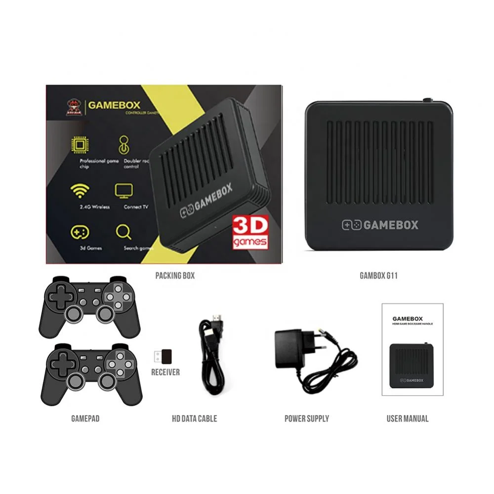 WFUN Super Game Box G11 64/128GB 10000+ Games Dual System 4K HD Wireless Retro Arcade Video Game Consoles for PSP/N64