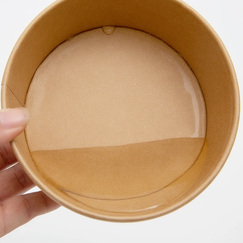 Eco-friendly Biodegradable leakproof Disposable paper kraft bowl paper bowl with lid