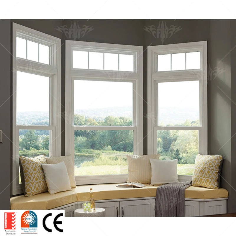 Top Single hung window roof double glazed aluminium awning window aluminum thermal break window casement glass windows