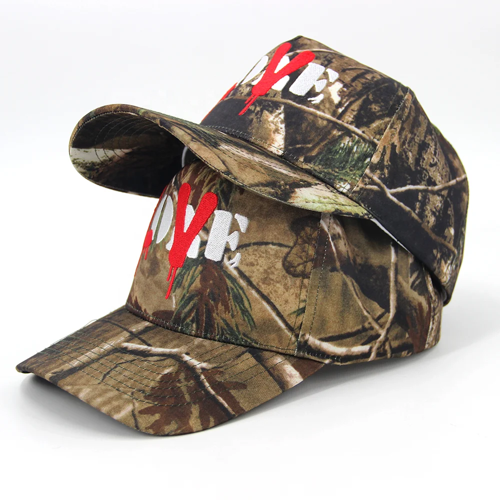 New Designers Camo Leaves Digital Printing Snapback Sport Customize Embroider Logos Polyester Camouflage Baseball Hat Caps