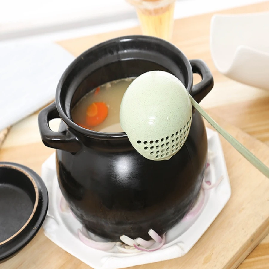 Home Two In One Multifunctional Creative Hot Pot Spoon Strainers Kitchen Colander Long handle spoon