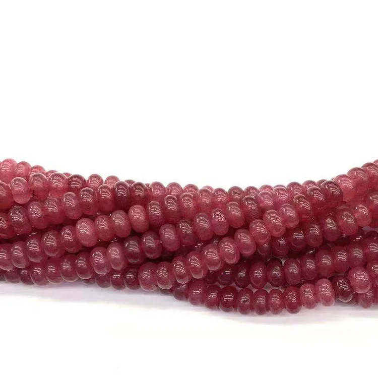 Wholesale gemstone roundel onyx beads 5*8mm natural Light red agate Abacus stone Loose Bead For Jewelry Making