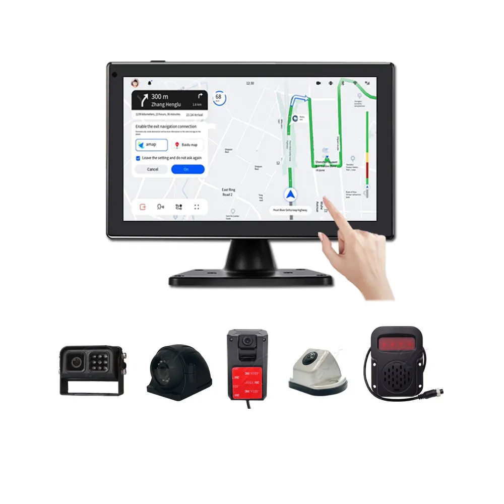 Wi-Fi Android 10 GPS навигация видеорегистратор 4G HD 720P видео ADAS рекордер 360 градусов 4 канала для автомобилей обратная помощь