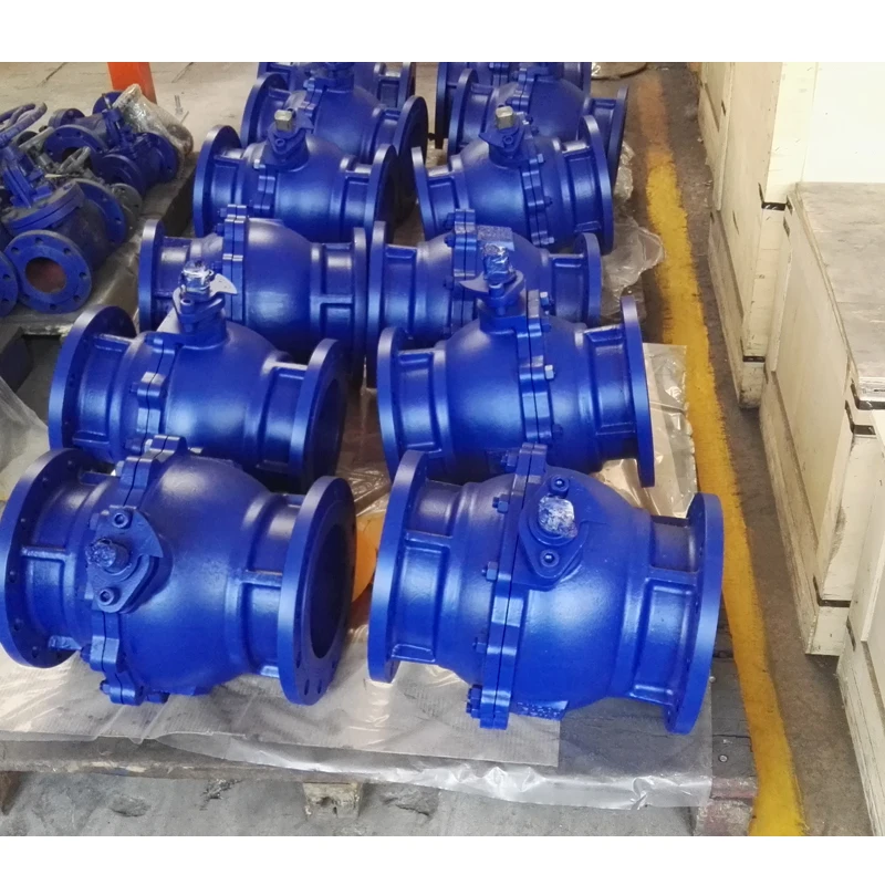 DIN ANSI Q41F Manual Cast Iron GG25 /Stainless Steel Ball Valve With Flange/Threading Inside/Soft Sealing