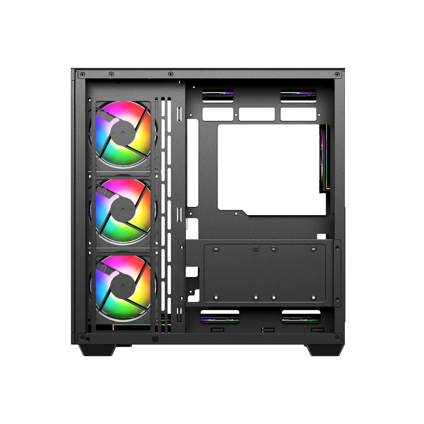 New model customized double-sided glass side Seaview computer case ATX wide capacity esport server chassis